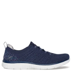 Walking*Skechers Women's , Virtue - Show Runner Sneaker - Wide Width Navy