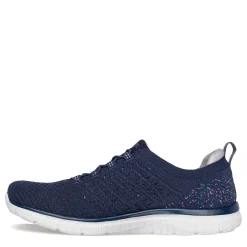Walking*Skechers Women's , Virtue - Show Runner Sneaker - Wide Width Navy