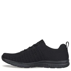 Walking*Skechers Women's , Virtue Sneaker - Wide Width Solid Black