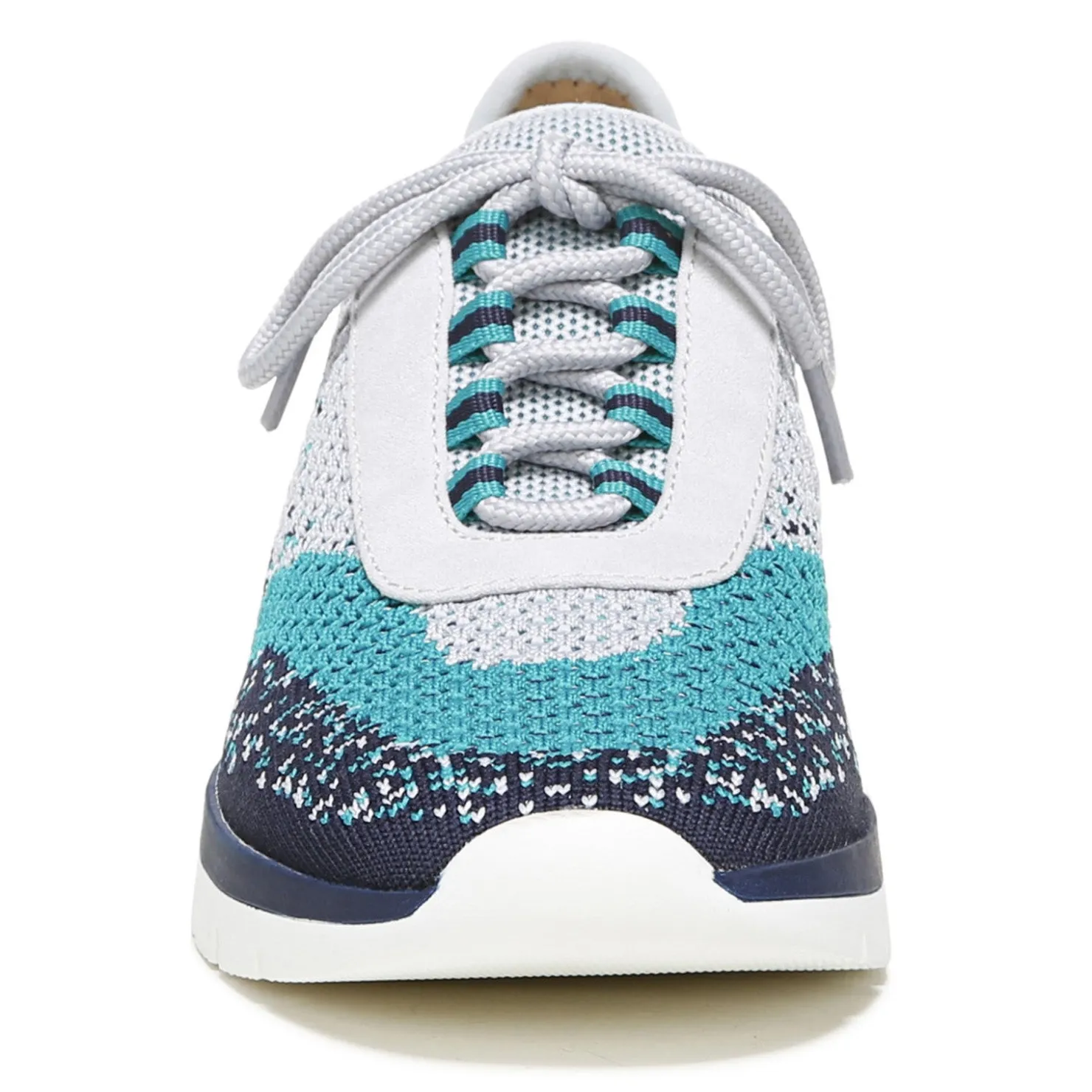 Fashion & Street*SOUL Naturalizer Women's , Charlie-Knit Slip-On Sneaker Grey Turquoise