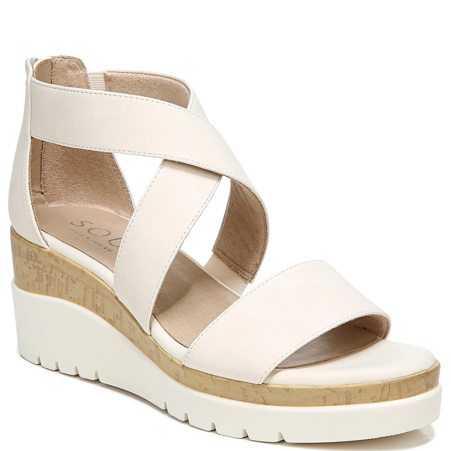 Wedges*SOUL Naturalizer Women's , Goodtimes Wedge Sandal Porcelain