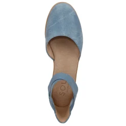 Wedges*SOUL Naturalizer Women's , Intro Slip-On Mid Blue