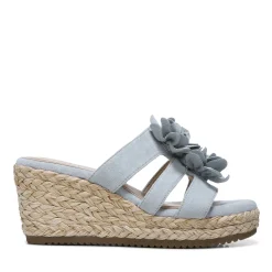 Wedges*SOUL Naturalizer Women's , Oodles Flower Sandal Sky Blue
