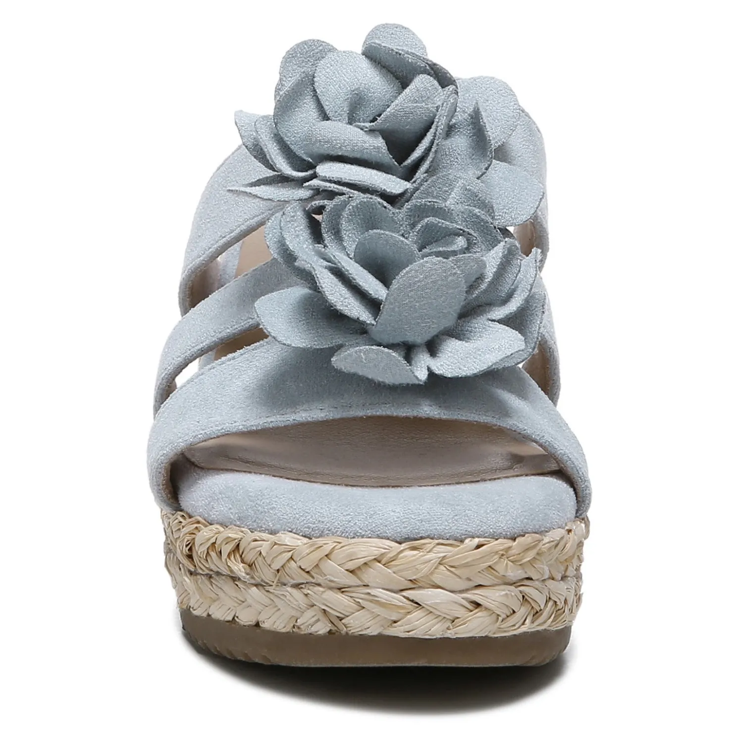 Wedges*SOUL Naturalizer Women's , Oodles Flower Sandal Sky Blue