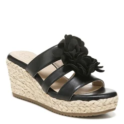 Wedges*SOUL Naturalizer Women's , Oodles Flower Sandal Black