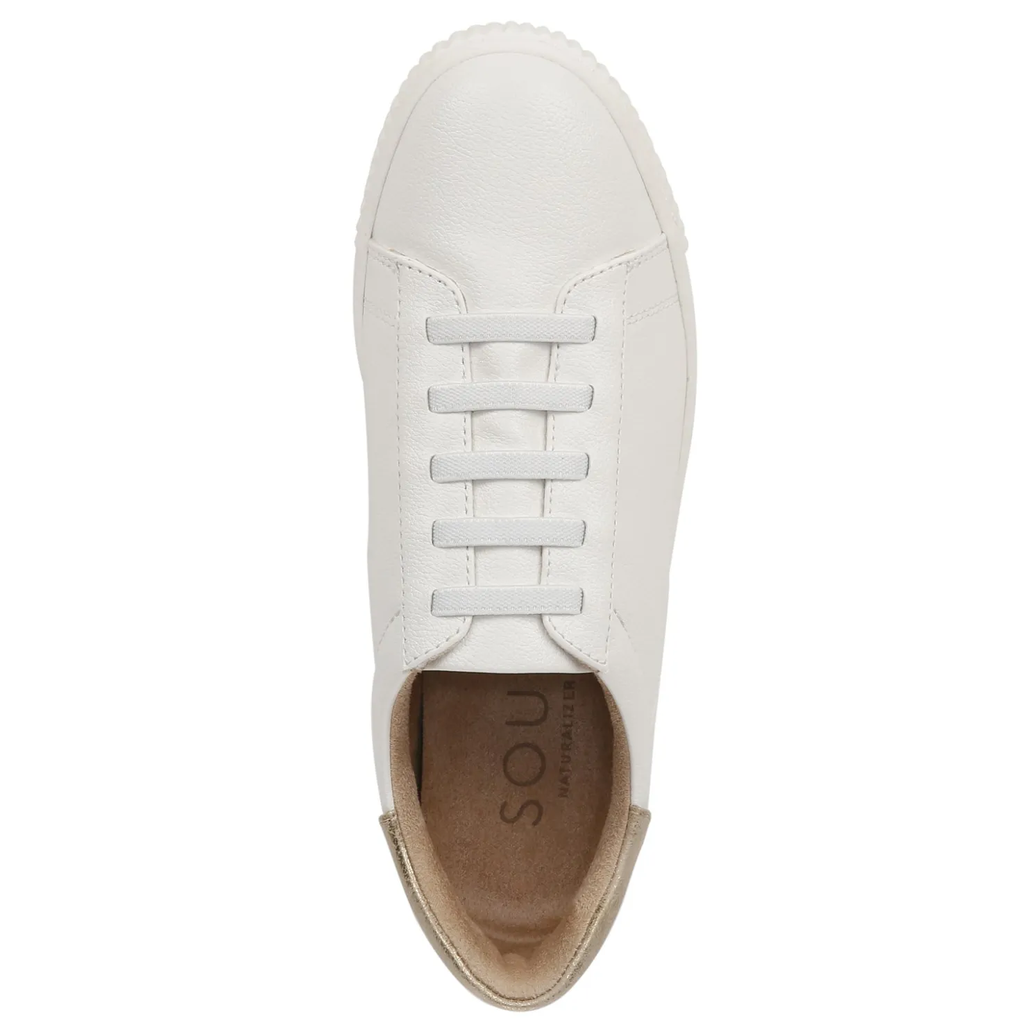 Fashion & Street*SOUL Naturalizer Women's , Tia Step-In Sneaker White/Gold