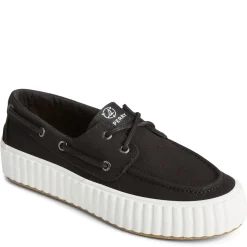 Fashion & Street*Sperry Women's , Pier Wave Boat Platform Sneaker Black