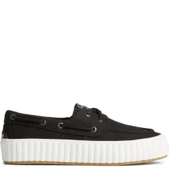 Fashion & Street*Sperry Women's , Pier Wave Boat Platform Sneaker Black