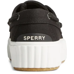 Fashion & Street*Sperry Women's , Pier Wave Boat Platform Sneaker Black