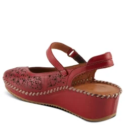 Wedges*Spring Step Women's , Santonio Sandal Red