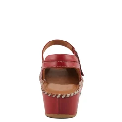 Wedges*Spring Step Women's , Santonio Sandal Red