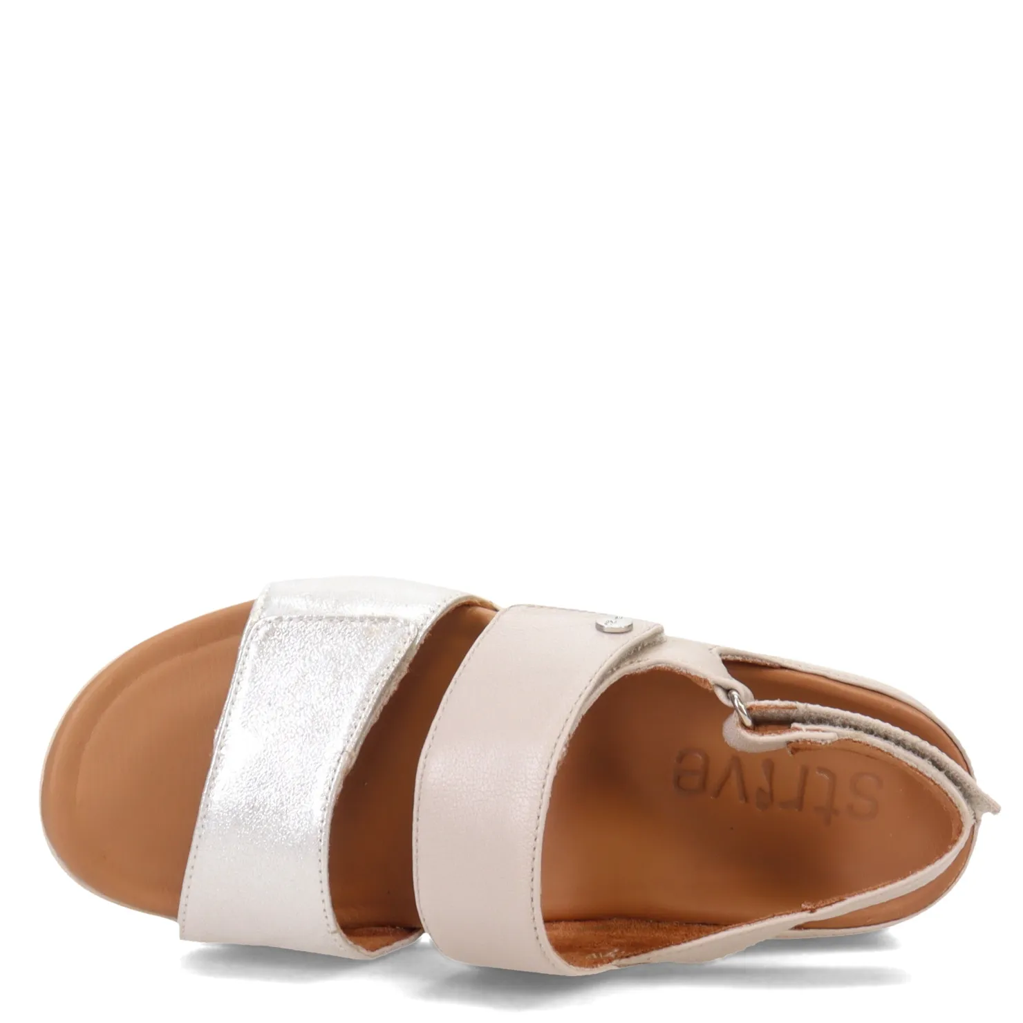 Footbed Sandals*Strive Women's , Riviera Sandal Silver/Stone