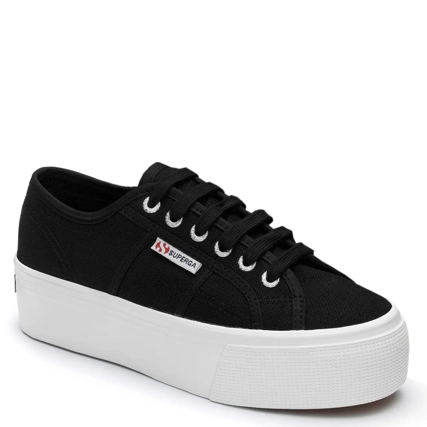 Fashion & Street*Superga Women's , 2790 Platform Sneaker Black White