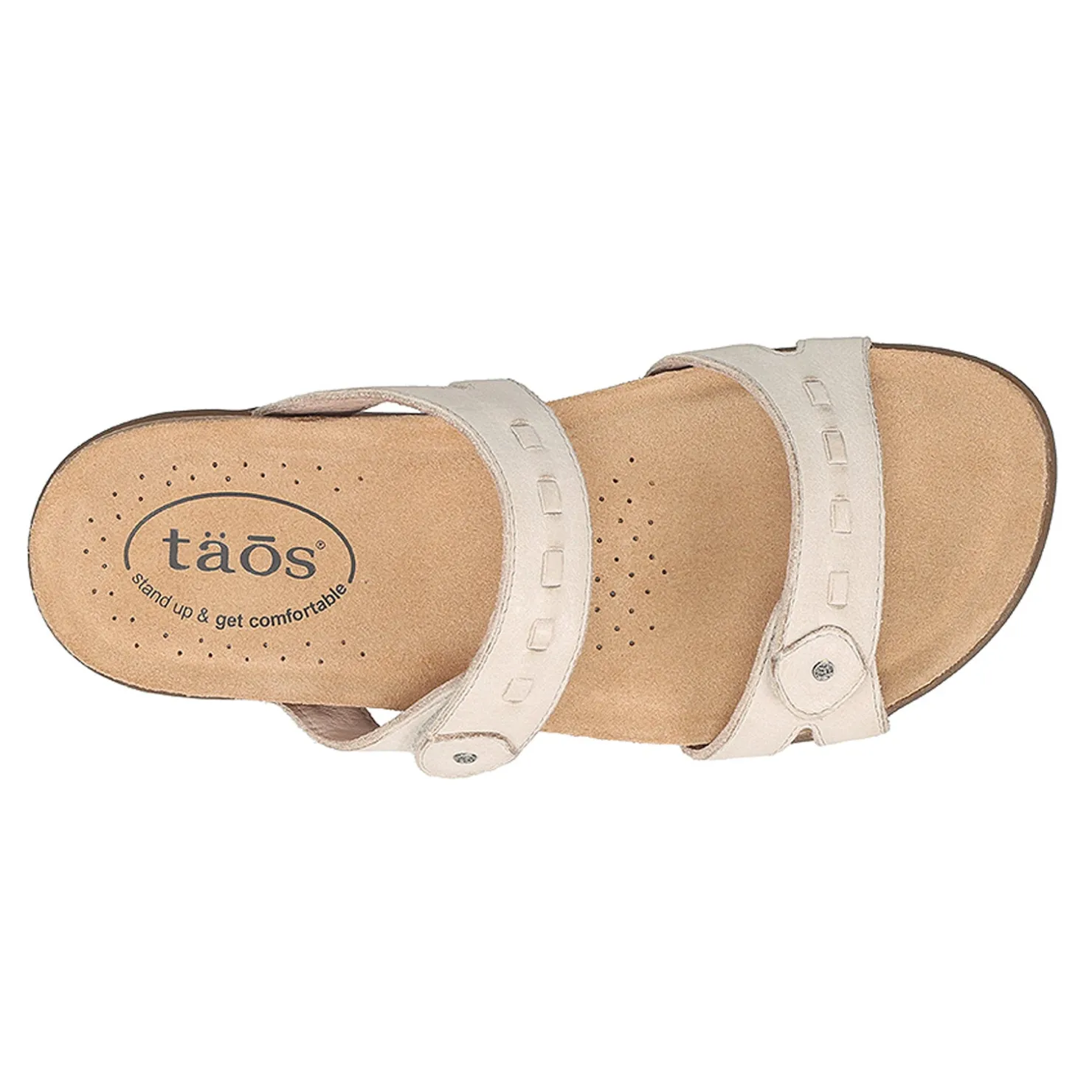 Footbed Sandals*Taos Women's , Bandalero Sandal Stone Nubuck