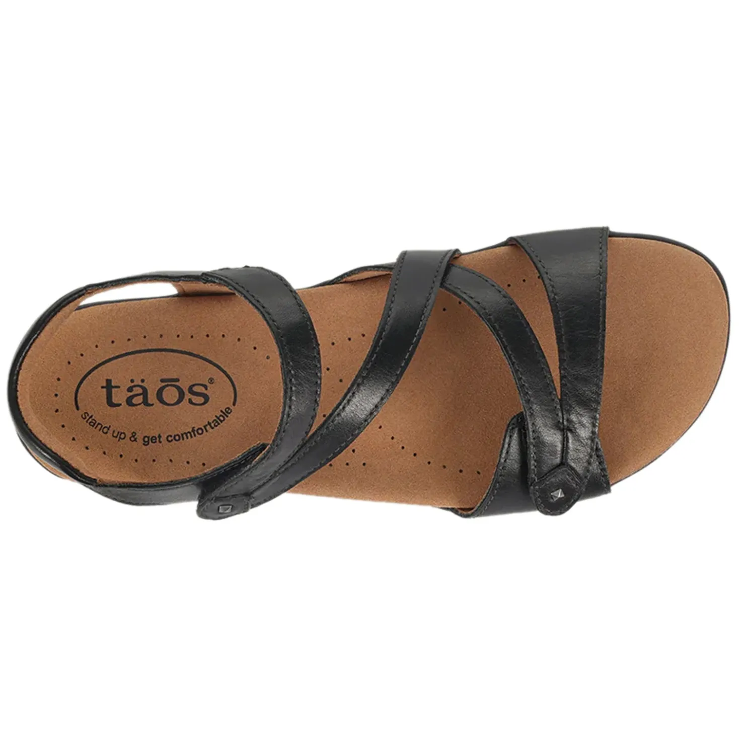 Footbed Sandals*Taos Women's , Big Time Sandal Black