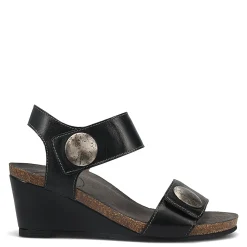 Footbed Sandals*Taos Women's , Carousel 3 Sandal Black