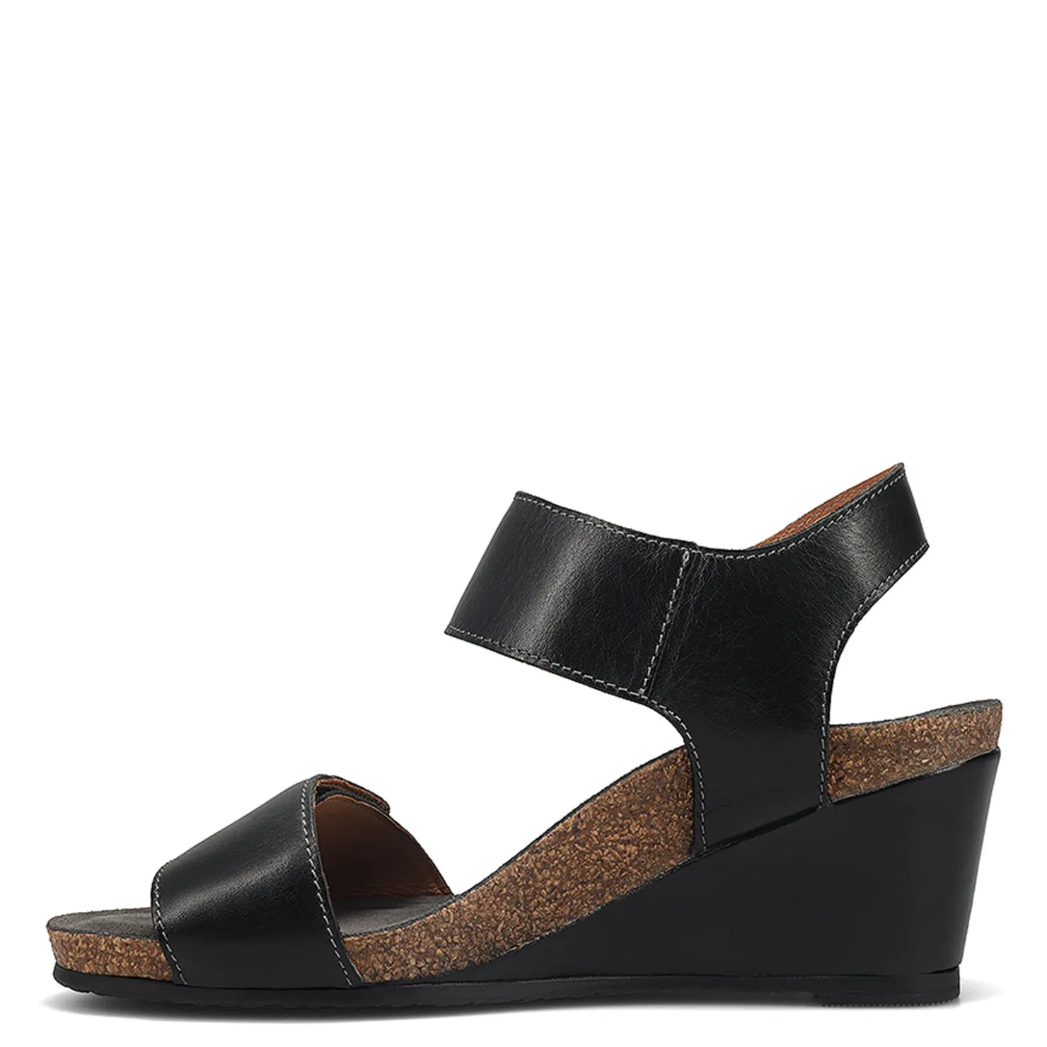 Footbed Sandals*Taos Women's , Carousel 3 Sandal Black