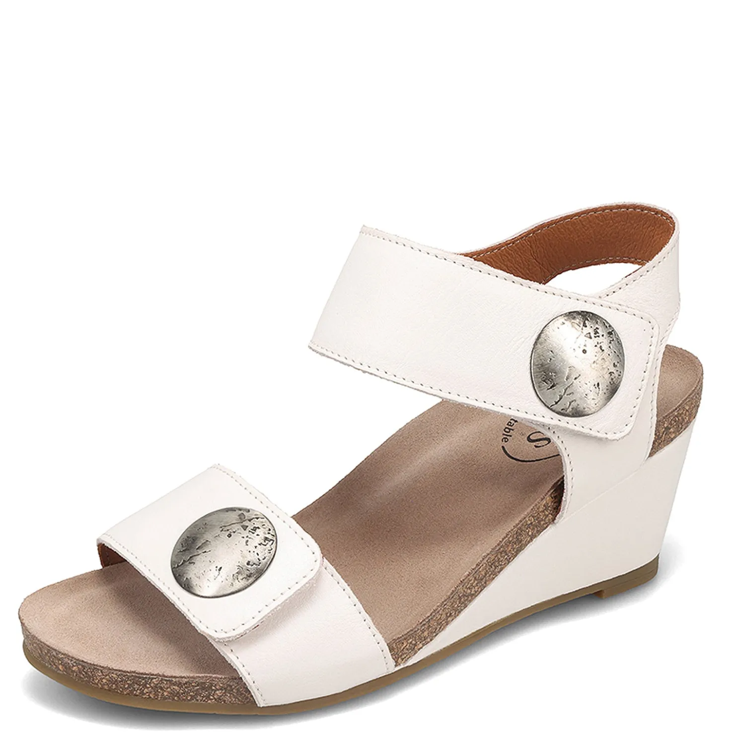 Footbed Sandals*Taos Women's , Carousel 3 Sandal White
