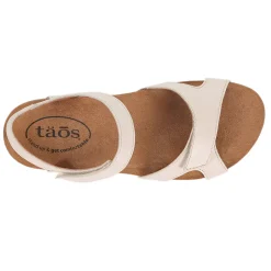 Wedges*Taos Women's , Locke Sandal Off White