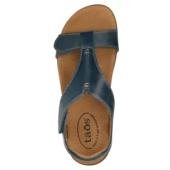Footbed Sandals*Taos Women's , The Show Sandal Petrol Blue
