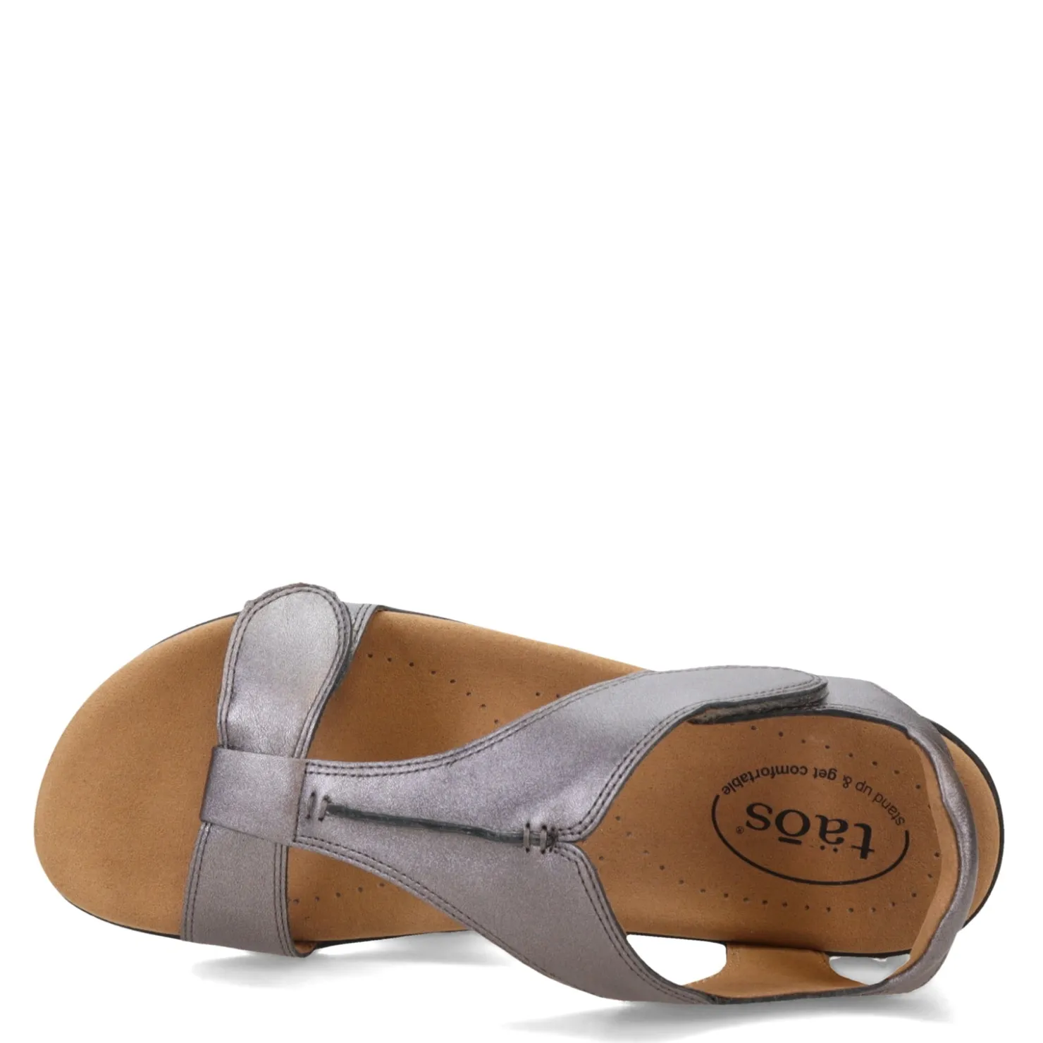 Footbed Sandals*Taos Women's , The Show Sandal Pewter