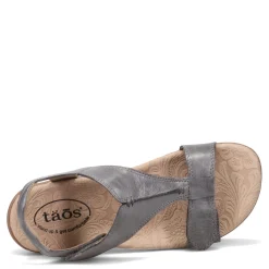 Footbed Sandals*Taos Women's , The Show Sandal Steel