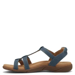 Footbed Sandals*Taos Women's , Trophy 2 Sandal Blue Emboss
