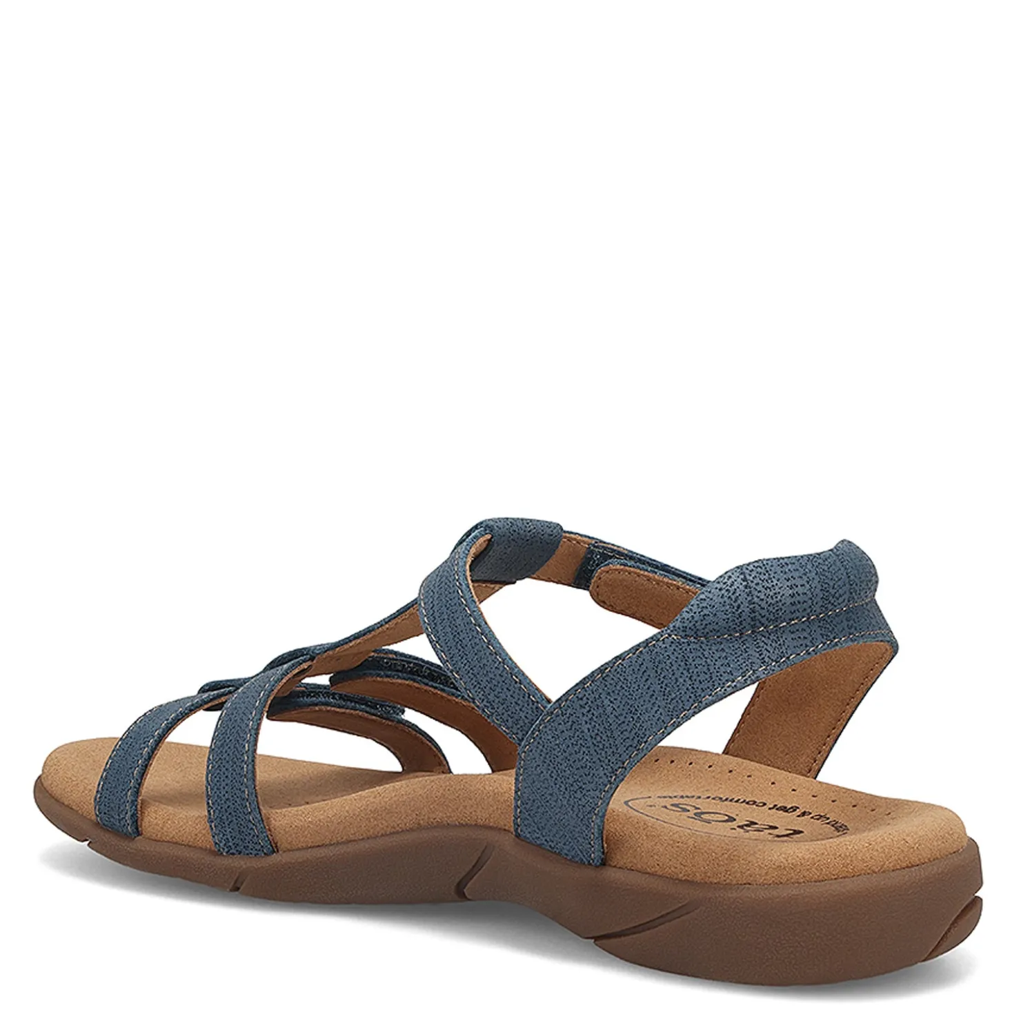 Footbed Sandals*Taos Women's , Trophy 2 Sandal Blue Emboss