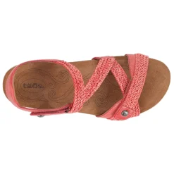 Footbed Sandals*Taos Women's , Trulie Sandal Coral