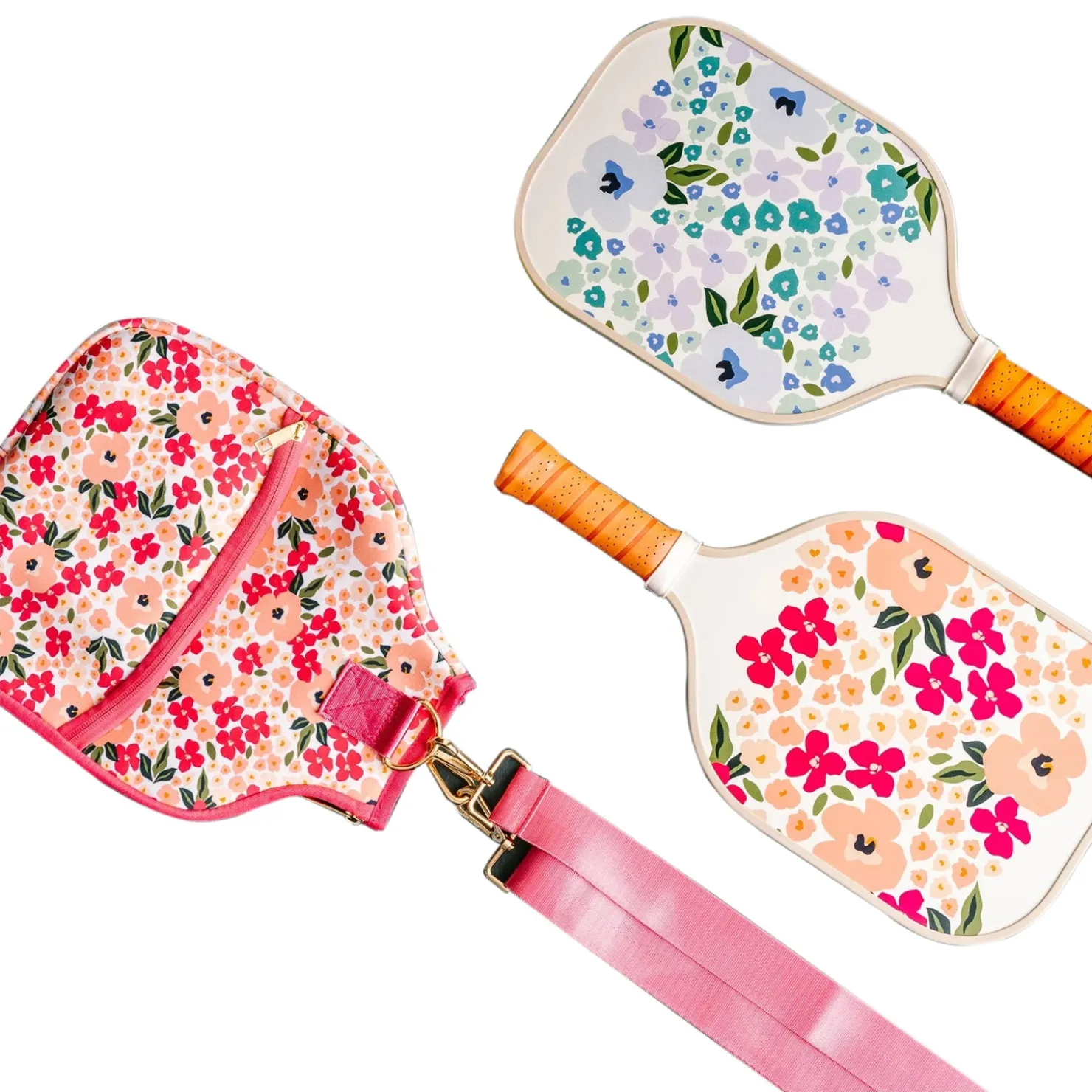 Handbags*The Darling Effect Women's , Pickleball Paddle Case Lively Flora