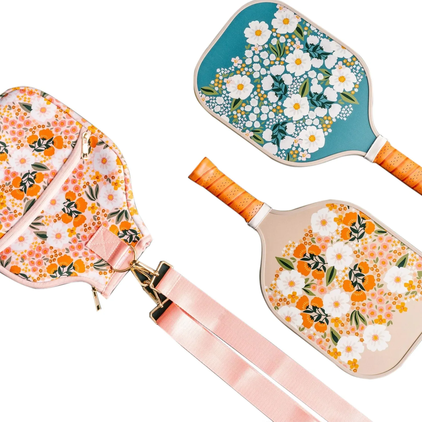 Handbags*The Darling Effect Women's , Pickleball Paddle Case Sweet Meadow