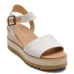 Wedges*TOMS Women's , Diana Sandal Natural