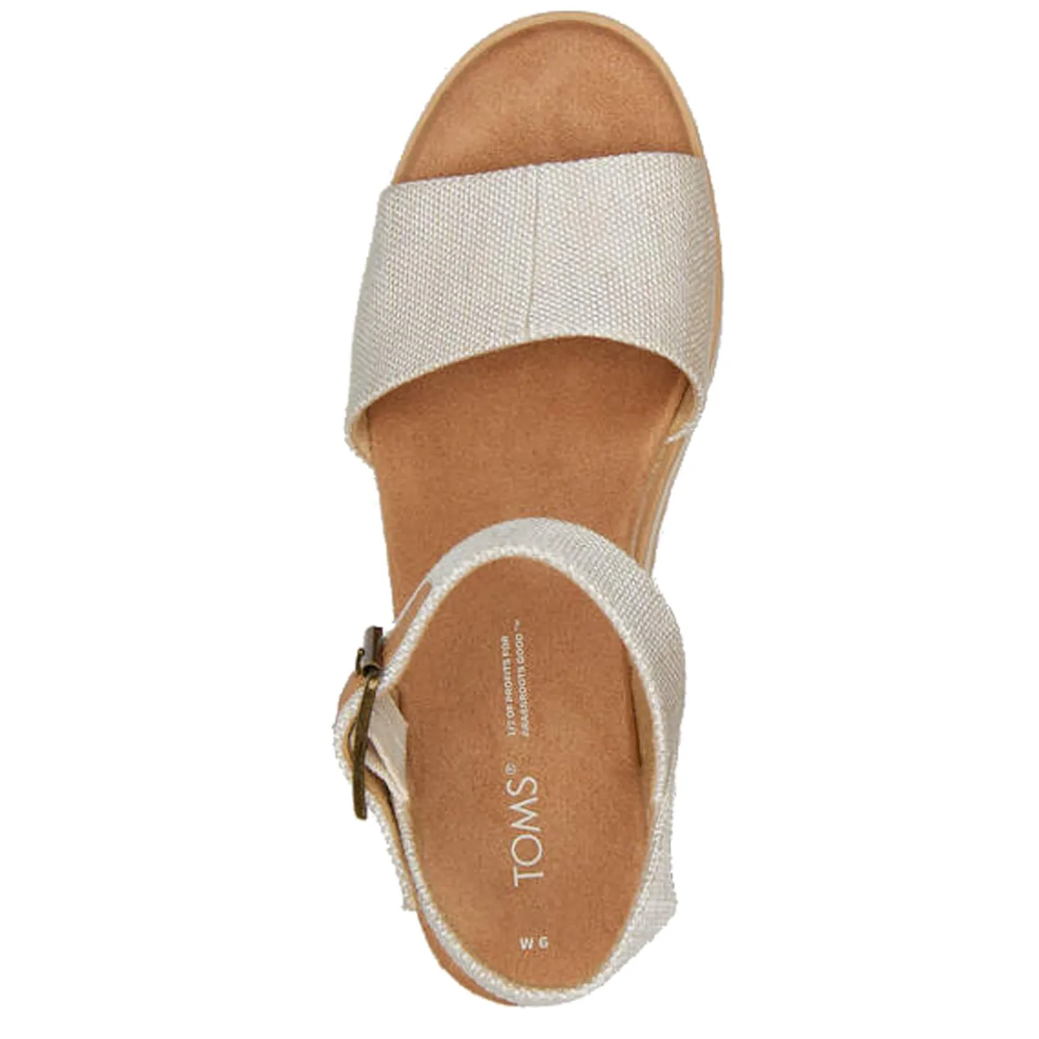 Wedges*TOMS Women's , Diana Sandal Natural