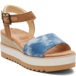 Wedges*TOMS Women's , Diana Sandal Blue