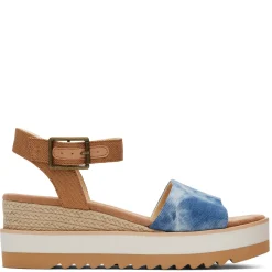 Wedges*TOMS Women's , Diana Sandal Blue