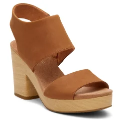 Heeled Sandals*TOMS Women's , Majorca Platform Sandal Tan Leather