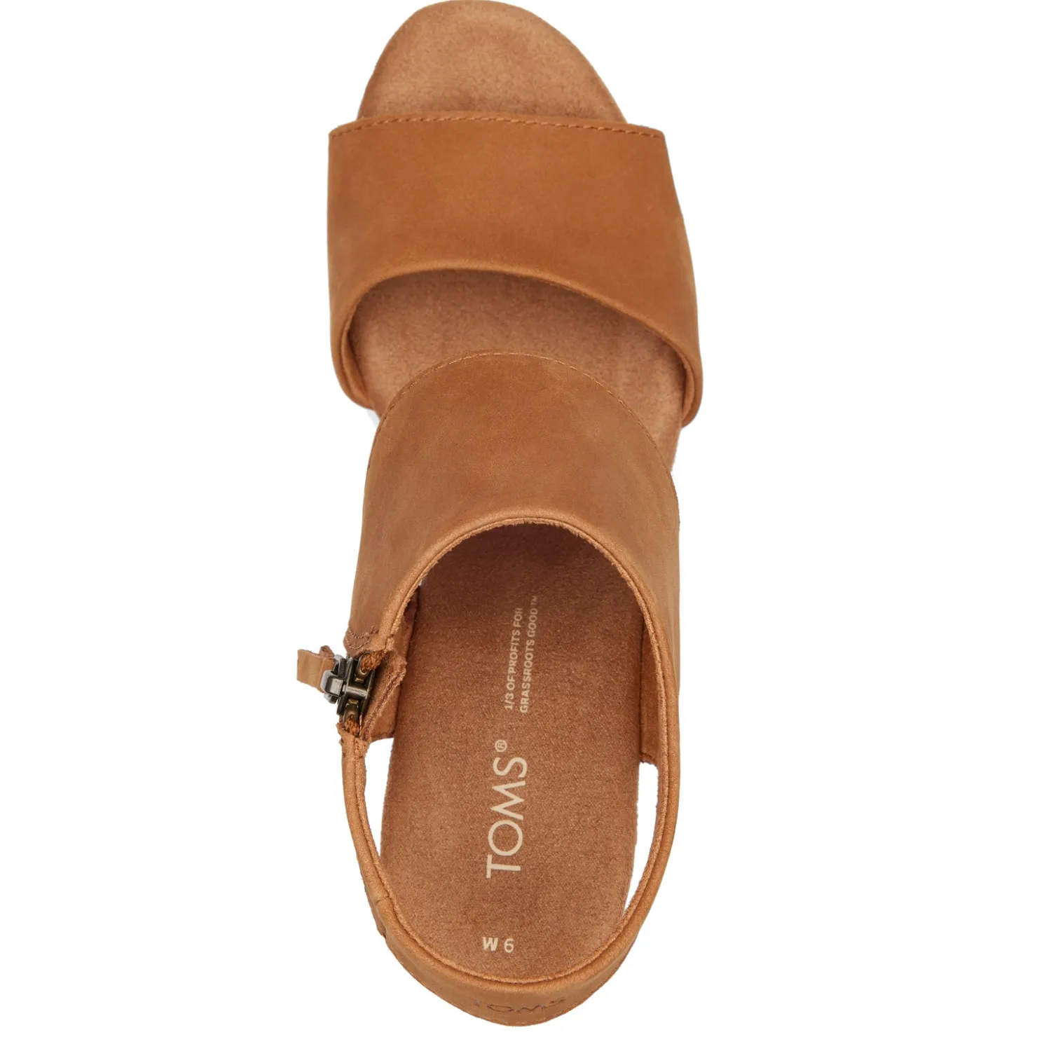 Heeled Sandals*TOMS Women's , Majorca Platform Sandal Tan Leather