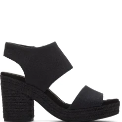 Heeled Sandals*TOMS Women's , Majorca Platform Sandal Black Basketweave