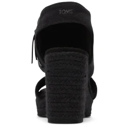 Heeled Sandals*TOMS Women's , Majorca Platform Sandal Black Basketweave