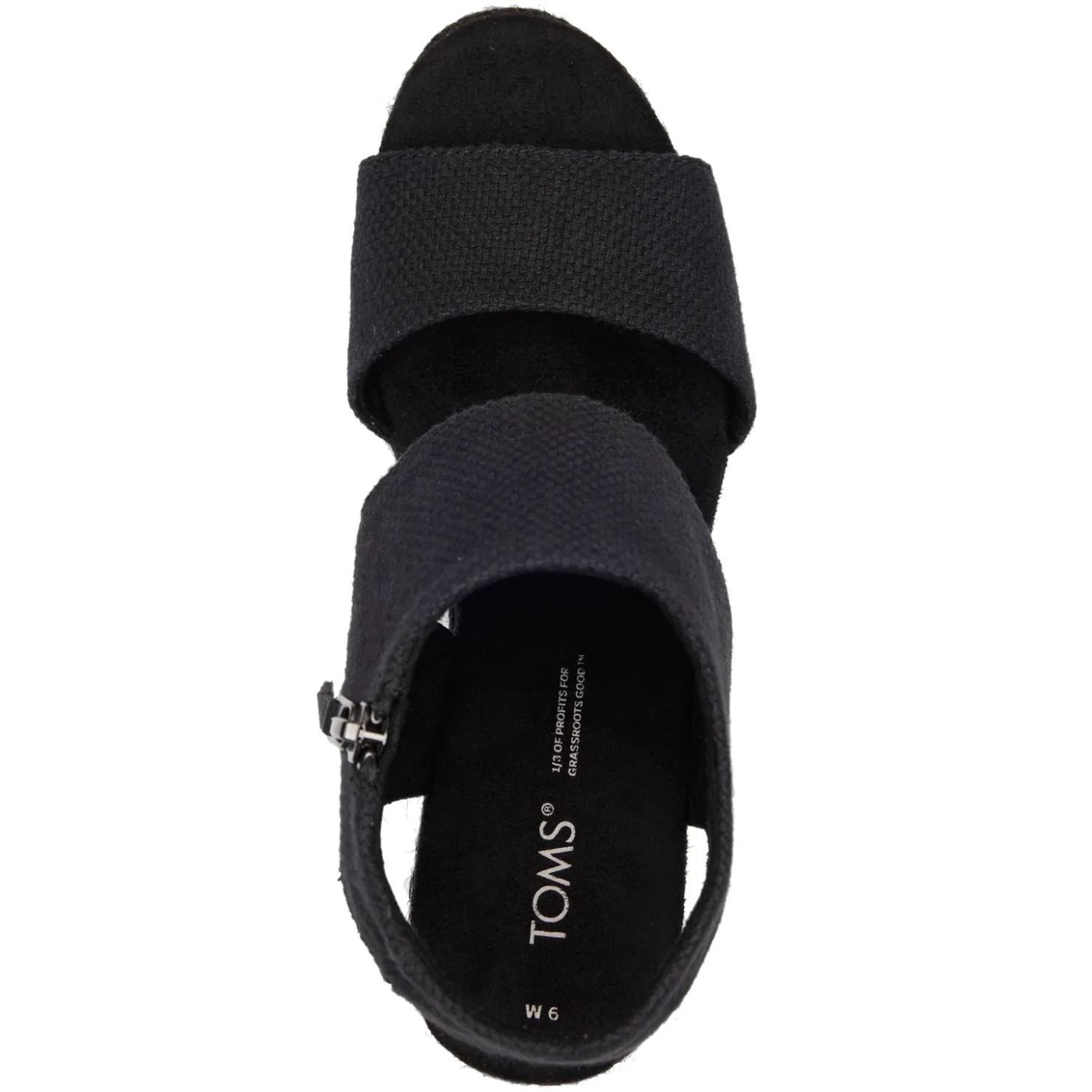 Heeled Sandals*TOMS Women's , Majorca Platform Sandal Black Basketweave
