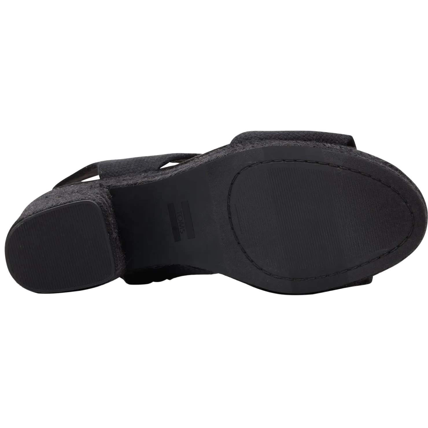 Heeled Sandals*TOMS Women's , Majorca Platform Sandal Black Basketweave