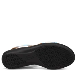 Footbed Sandals*Trotters Women's , Katarina Sandal Blue Multi