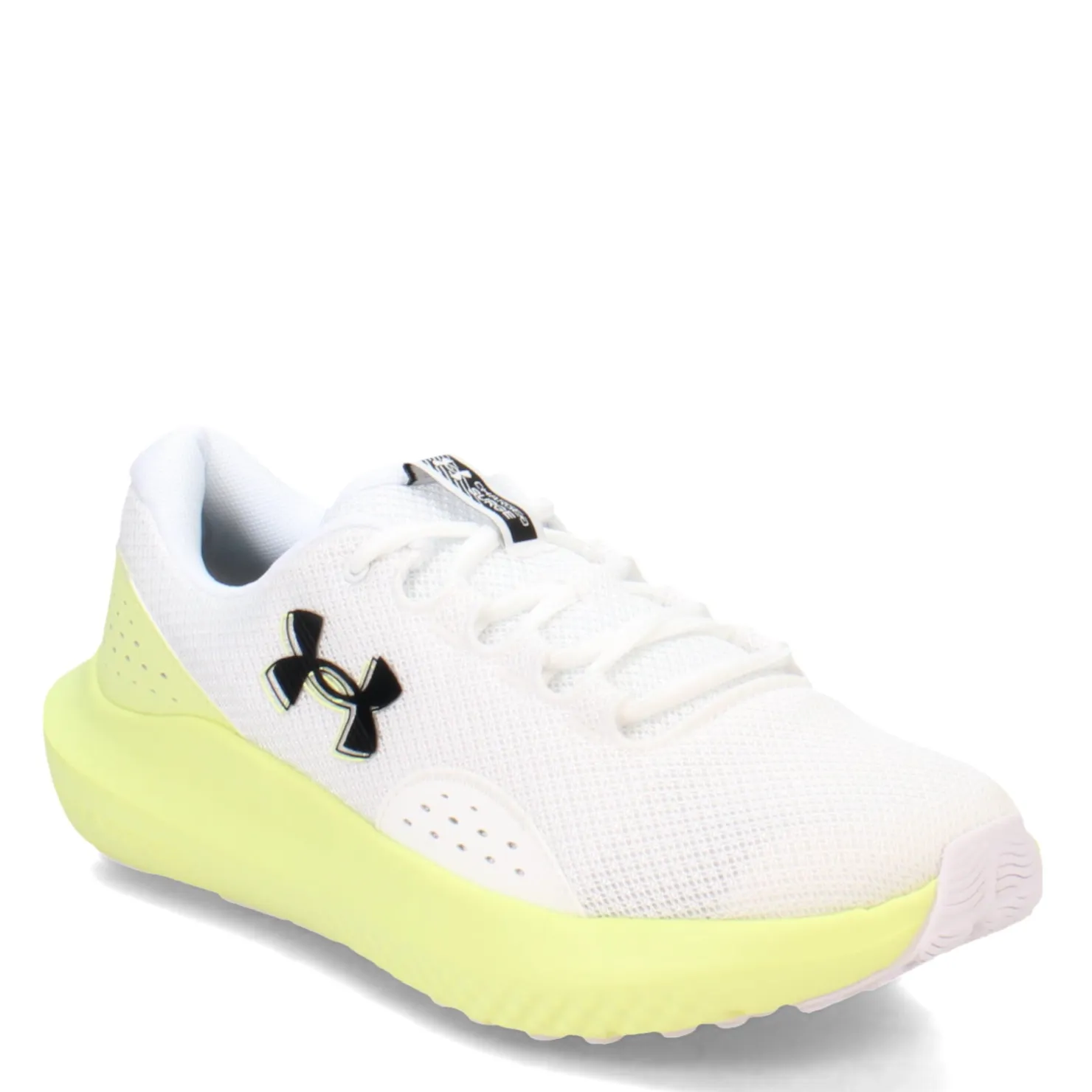 Running*Under Armour Women's , Charged Surge 4 Running Shoe White/Sonic Yellow/Black