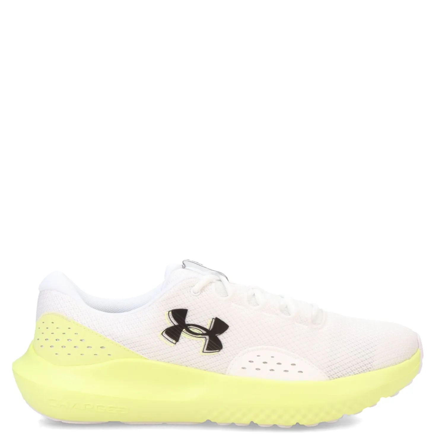 Running*Under Armour Women's , Charged Surge 4 Running Shoe White/Sonic Yellow/Black