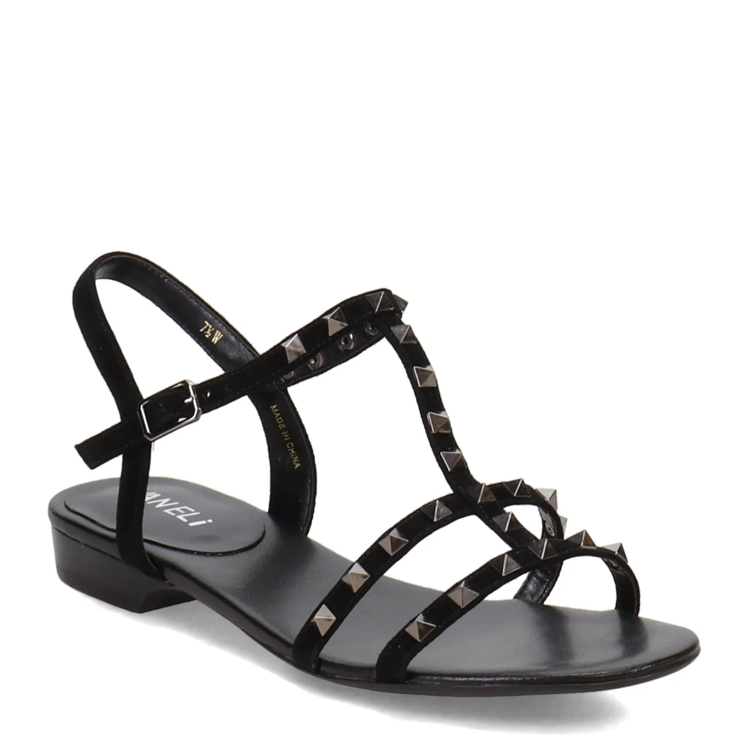 Heeled Sandals*Vaneli Women's , Brunel Sandal Black Suede