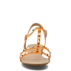 Heeled Sandals*Vaneli Women's , Brunel Sandal Orange Wrinkle Patent