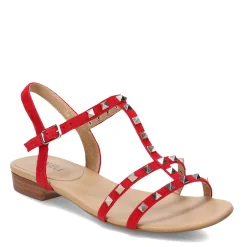 Heeled Sandals*Vaneli Women's , Brunel Sandal Red Suede