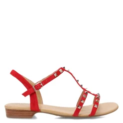 Heeled Sandals*Vaneli Women's , Brunel Sandal Red Suede