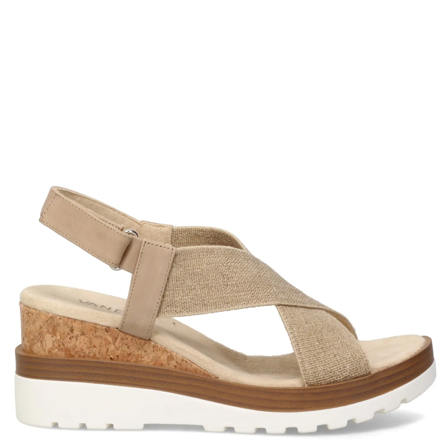 Wedges*Vaneli Women's , Carlin Sandal Natural