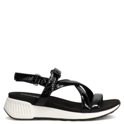 Wedges*Vaneli Women's , Trevin Sandal Black Patent